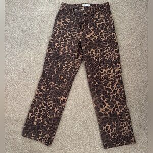 Abercrombie & Fitch Mid-Rise Leopard Jeans